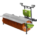 Efficient snow removal road sweeper