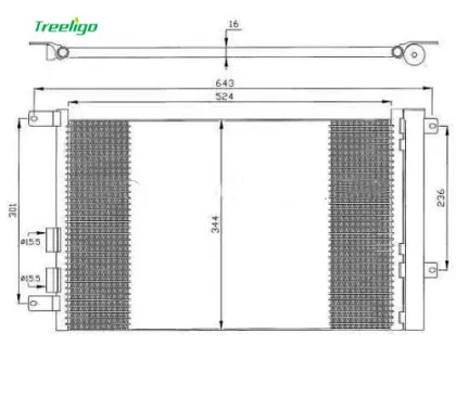 Auto Car AC Condenser for Alfa Romeo GT 937 2003-2010 60668109 60679629