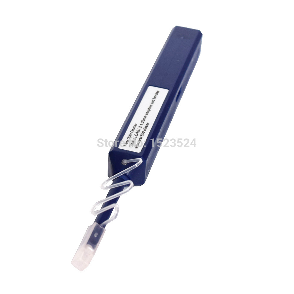 Free Shipping LC/SC/FC/ST One-Click Cleaner Tool 1.25mm and 2.5mm Fiber Optic Cleaning Pen 800 Cleans Fiber Optic Cleaner