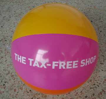 Pink and Yellow PVC Inflatable Beach Ball with Customized LOGO
