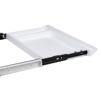 Clamp-On Keyboard Tray and Storage Solution for Standing Desks and Offices