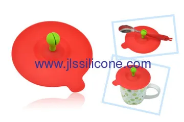 Quality Kitchen Tool Silicone Cup Lid With Spoon Holder 
