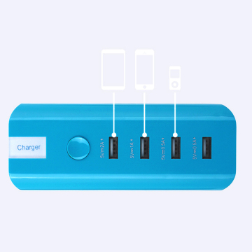Blue color 4 port USB charger socket outlet with 1.5m power strip