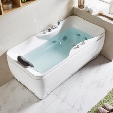 Beheizte Badewanne mit Jets Heißer Verkauf Blaues Glas Hydromassage Whirlpool Badewanne