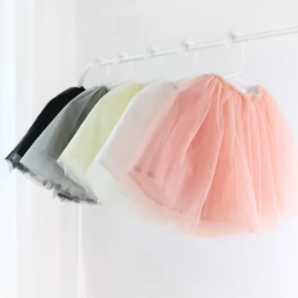 Kids Cotton Tutu Skirt - Pink A-line Layered Tutu Skirt for Toddlers