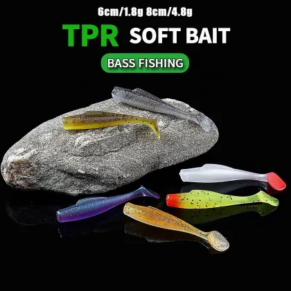 HISTOLURE Fishing Soft Bait Swim Baits 8cm 6pcs/Lot for Bass and Perch