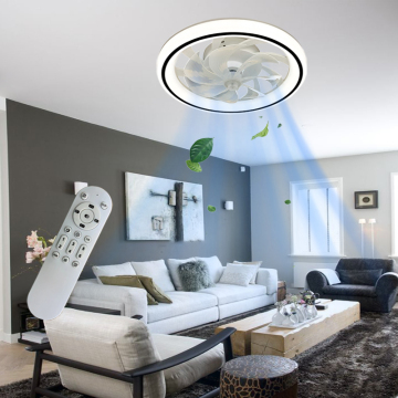 Modern 48cm LED Ceiling Fan with 110v/220v for Bedroom and Study Lighting