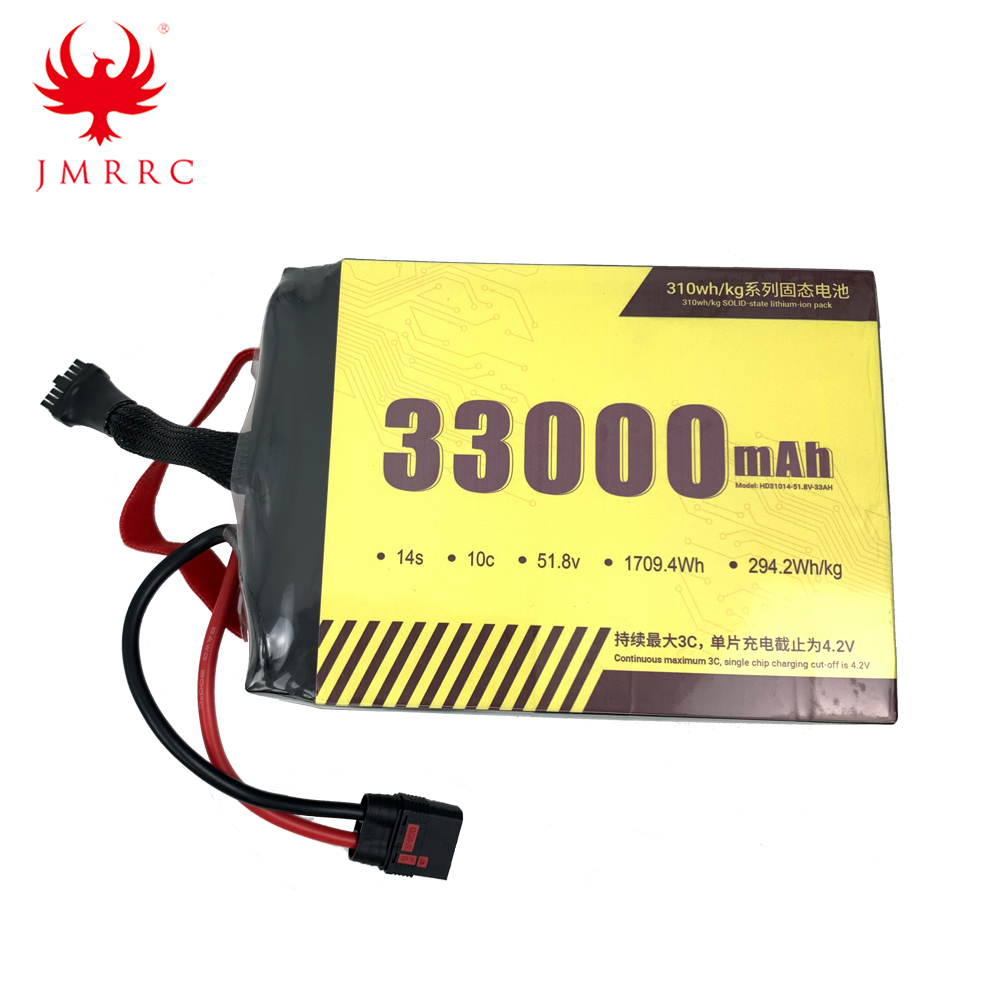 14S 33000MAH 10C 51.8V بطارية Lipo State Solid