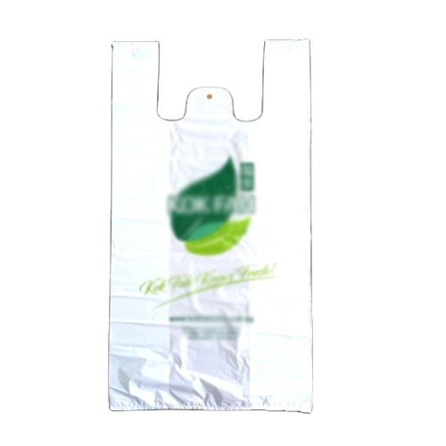 Eco friendly plastic HDPE ldpe t-shirt market grocery shopping polythene bag