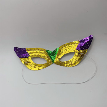 Mardi Gras Carnival Masks Gold Purple Green Half Face Sequin Masquerade Ball Party Mask Exporter Brazilian Costumes Accessories