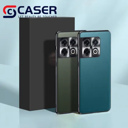 Ultra-Thin Business Style Leather Metal Lens Mobile Phone Cover for OnePlus