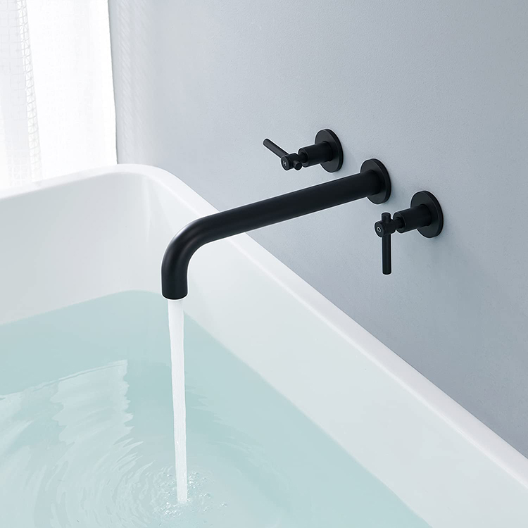 black bathroom sink faucet