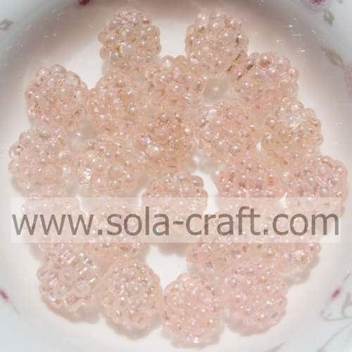 Wholesale Transparent Acrylic Rhinestone Berry Beads with Hole