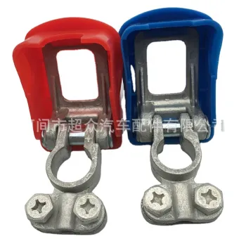 12V Red and Black Universal Brass Electrical Cable Clamp Battery Terminal Connector for Car