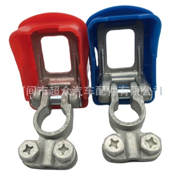 12V Red and Black Universal Brass Electrical Cable Clamp Battery Terminal Connector for Car