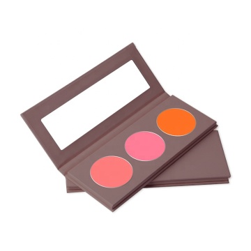 Logo Kustom Pink Pigmen Tinggi Pigmen Tekan Powder Palette Untuk Nada Kulit yang Adil