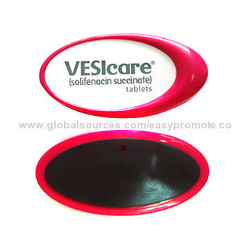 Oval Magnet Bag Clips, Made of ABS, OEM Orders Welcomed