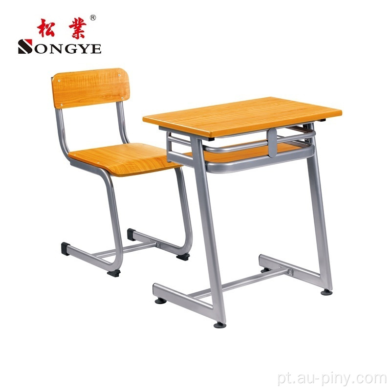 Conjunto de cadeira de mesa de estudo de metal para estudantes júnior