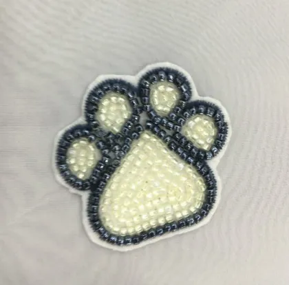 3 color Crystal beads footprint patches