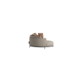 Sofá seccional modular convertible de asiento profundo extra ancho