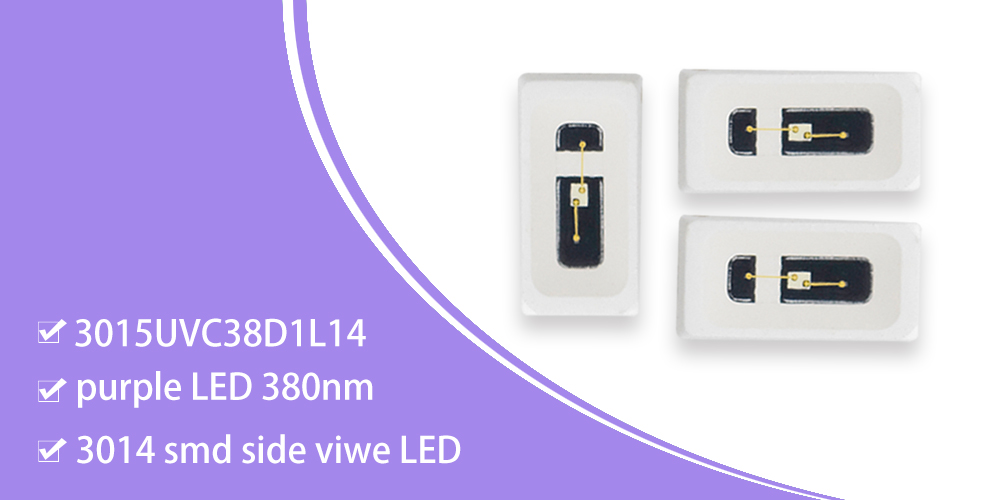 3015UVC38P1L14 380nm LED Emitters 3014 Side Emitting LED