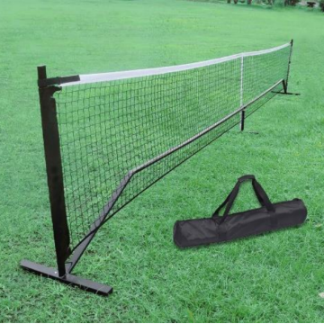 Portable pickle ball post with net