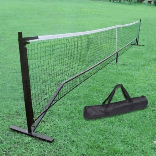 Portable pickle ball post with net