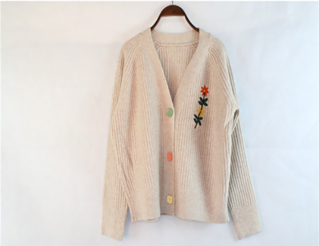 ivory knitted coat