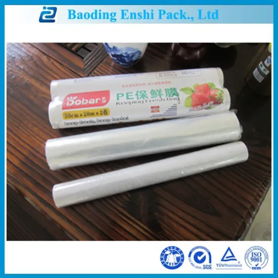 transparent PE packaging cling wrap film for food wrap
