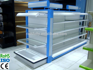 2016 Hot sale Beautiful store cosmetic display stand with toughened glass plate