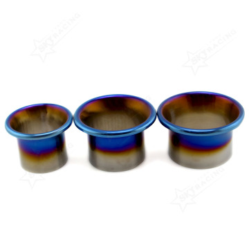 Stainless Steel Turbo Horn with Titanium Blue Air Inlet