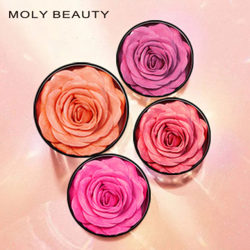 Wholesale 3D Rose Blush Shimmer Highlighter - Private Label Makeup Cosmetics