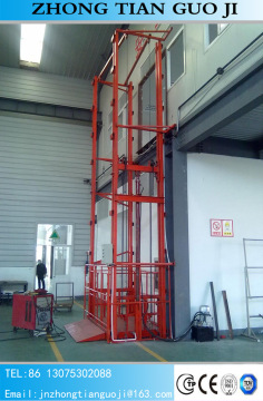 Fixed guide rail lift platform/lead rail elevator used indoor and outdoor