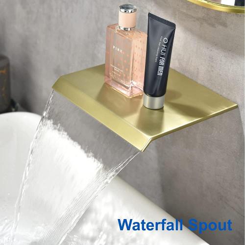 Odi Oke ti ha goolu Bathroom Waterfall Faucet