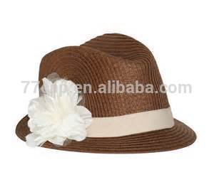 Born to Love Girl Straw Fedora Hat with Flower