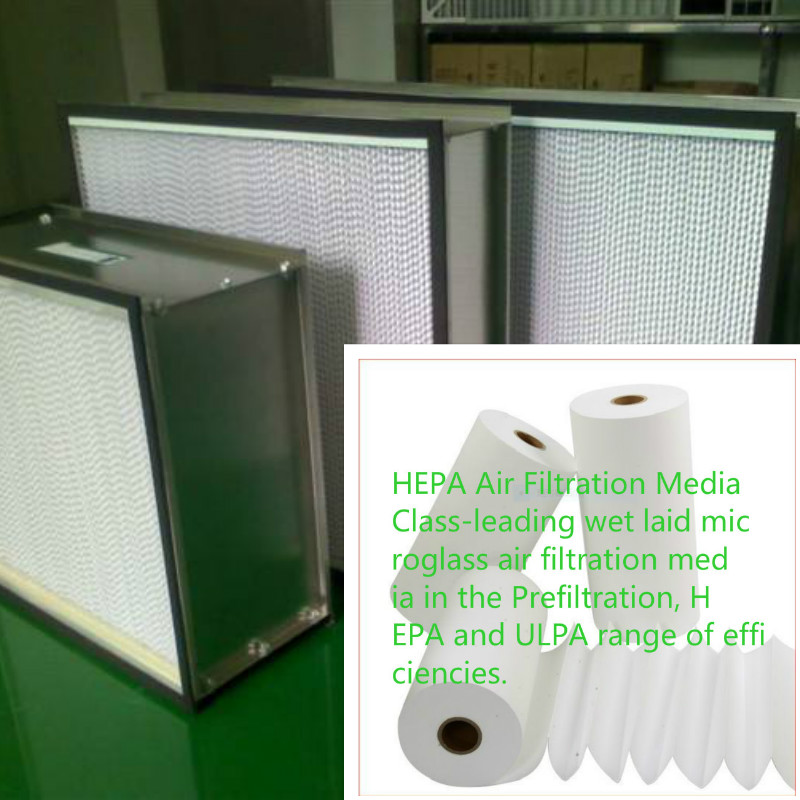 Papel de filtro de ar para filtro ULPA de purificador de ar