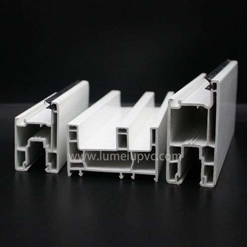 Plastic 80mm Sliding UV Protection UPVC Window Profiles