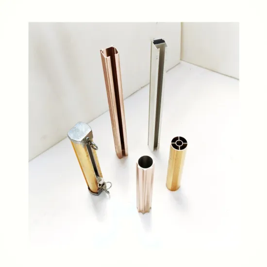 Anodized Electrophoretic Gold Mill Finish Curtain Rail Rod Aluminium Profile Round Tube