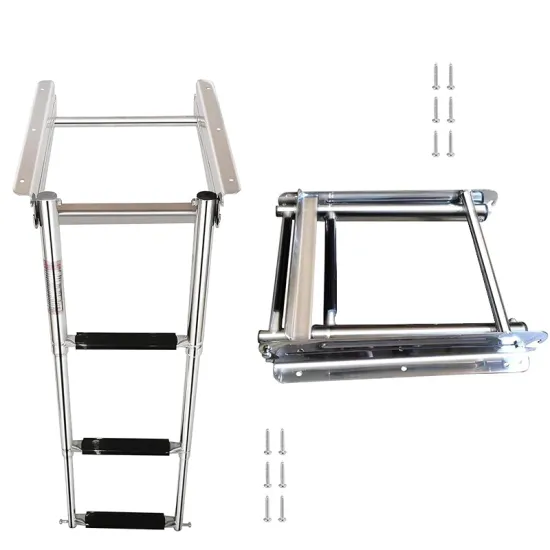 Hot Sale Stainless Steel Durable High Mirror Polish Flexible Folding Boat Ladder