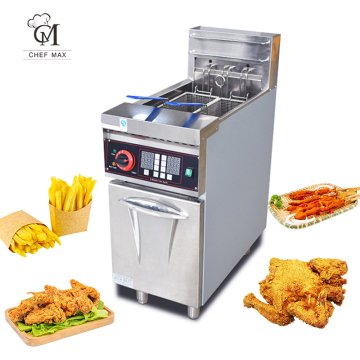 Chefmax 9000W Custom Electric Gas Chicken Double Tank Deep Fryer - New Restaurant Equipment 2020