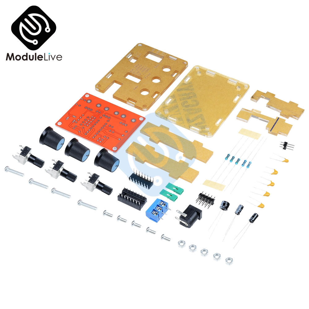 XR2206 DIY Kit Sine Triangle Square Wave Output 1HZ-1MHZ DDS Function Signal Generator Adjustable Frequency Amplitude