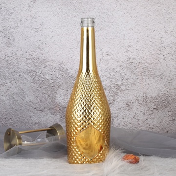 Transparent Frosted Champagne Glass Bottles - 1000ml, 750ml, 500ml, 375ml, 200ml with Cork