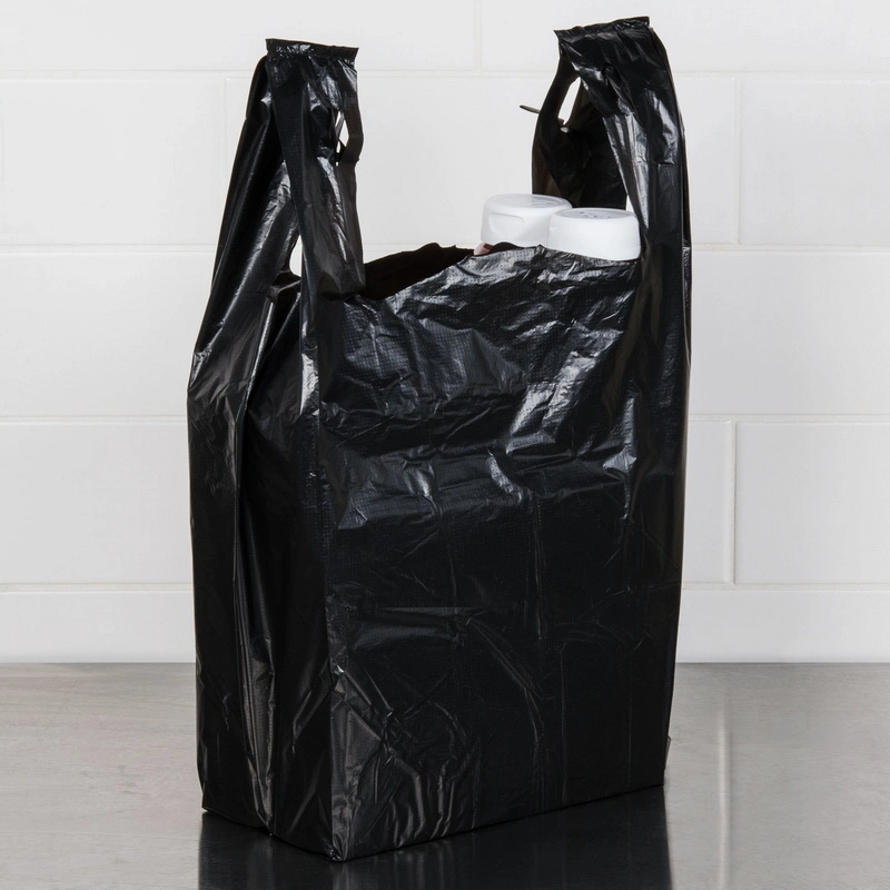 Black Plastic Shopping Wholesale Reusable Colorful Grocery Bags