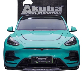 Carbon Fiber Body Kit for Model Y: Front Lip and Rear Diffuser