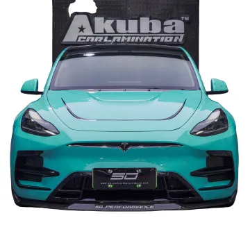 Carbon Fiber Body Kit for Model Y: Front Lip and Rear Diffuser