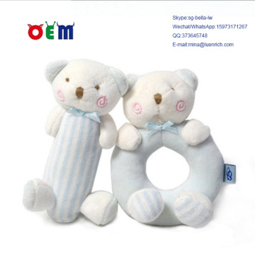 Baby Wrist Plush Bear Rattle Toys
