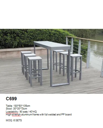 Outdoor Furniture Patio Furniture Waterproof Polywood Bar Stool And Bar Table