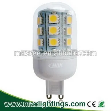 2015 unique design 4w 5050SMD led lights high lumen led G9 bulb ,energy saving led g9 bulb replacement 30w halogen