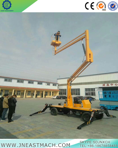 Elevador de pluma articulada telescópica de 16 m