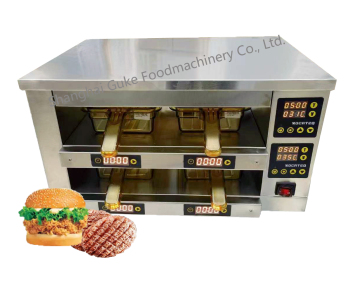 Hamburger und gebratenes Hühnchenwärmer Schrank